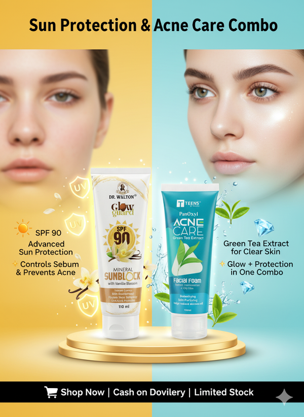 Sun Protection & Facewash Acne Care Combo